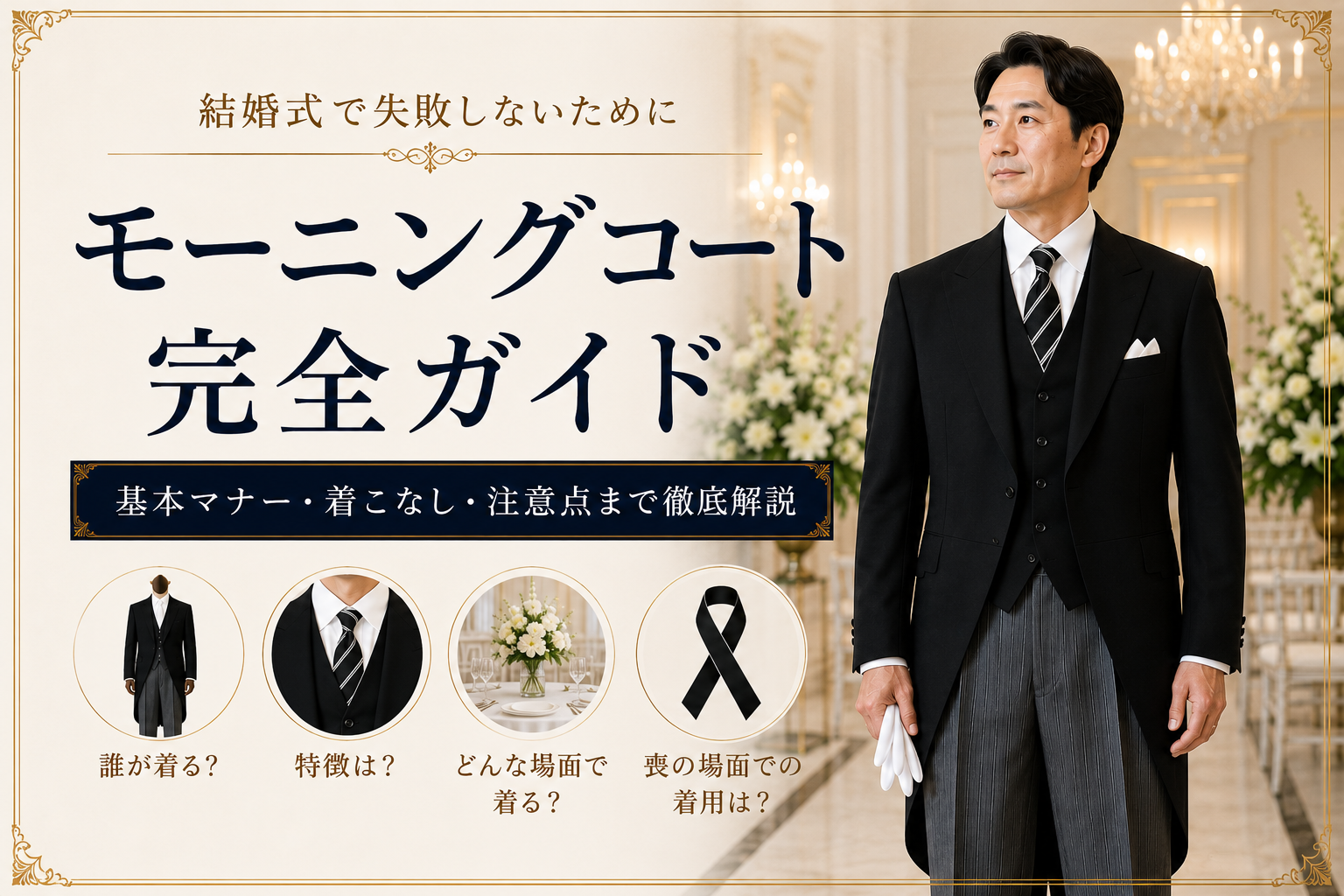 モーニングとは？誰が着る？結婚式で失敗しない選び方